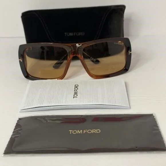 Authentic- New Tom Ford TF733 Brown Gino Sunglasses Sunglasses display picture 1
